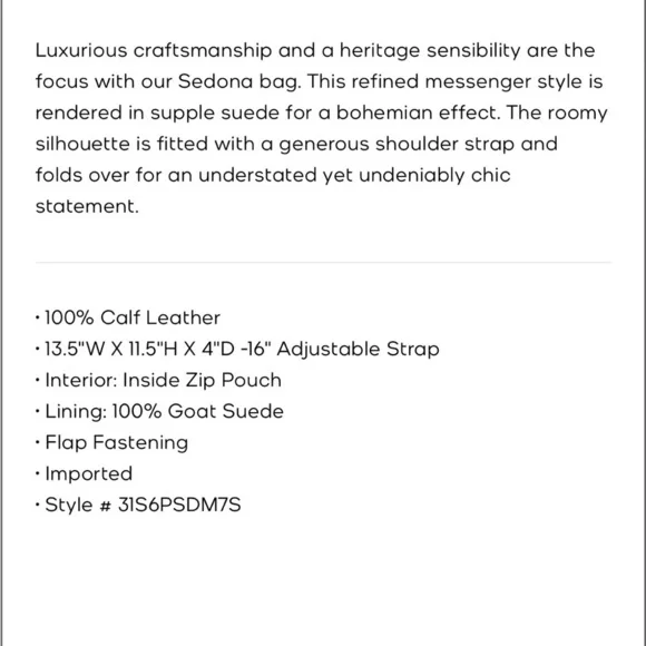 Michael Kors Collection Sedona Large Suede Flap Messenger Bag Tan Brown - Picture 14 of 14